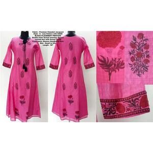 Pink Chanderi Kurta